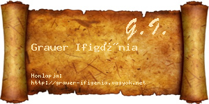 Grauer Ifigénia névjegykártya